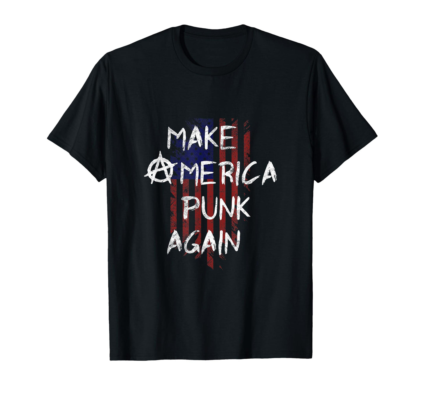 Punk Rocker 80s Design with Make America Punk Again Flag T-Shirt