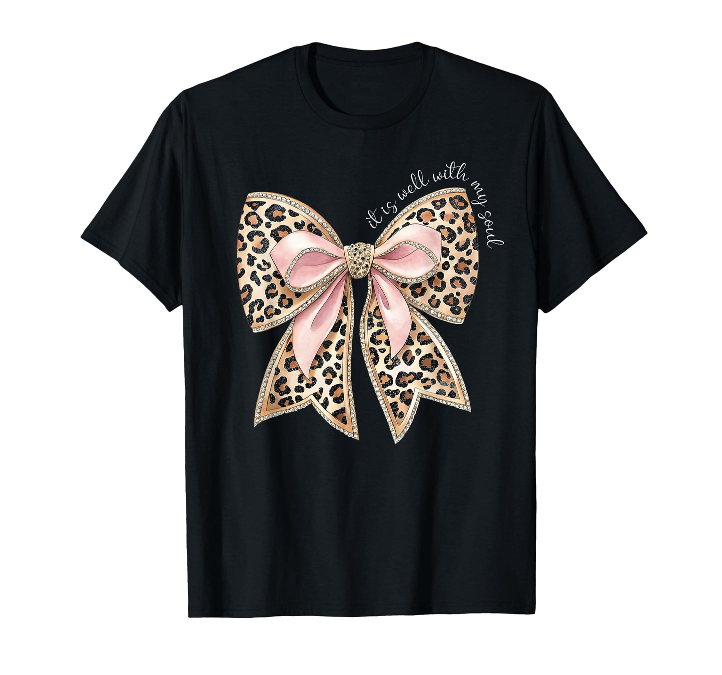 It is Well with My Soul Inspired Faith Bible Bow Christian T-Shirt