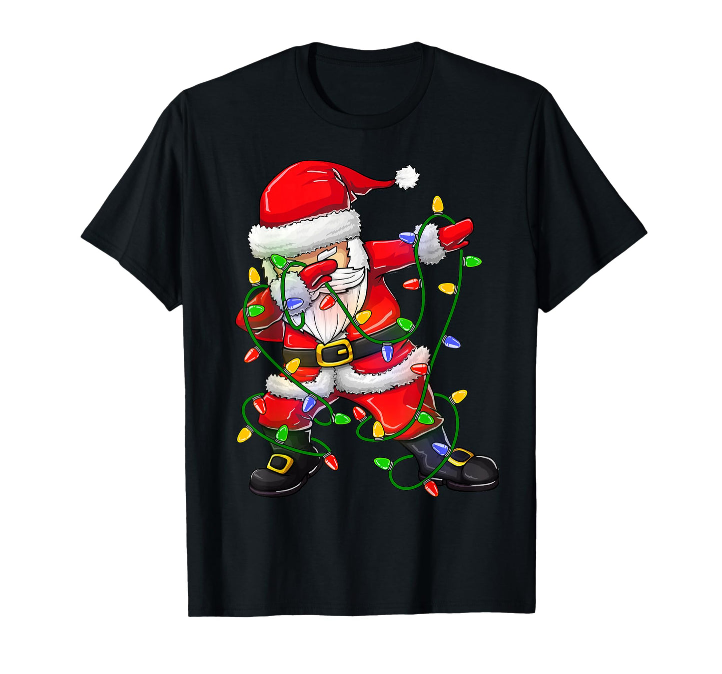 Dabbing Santa Funny Christmas Shirts Women 2024 Boys Girls T-Shirt