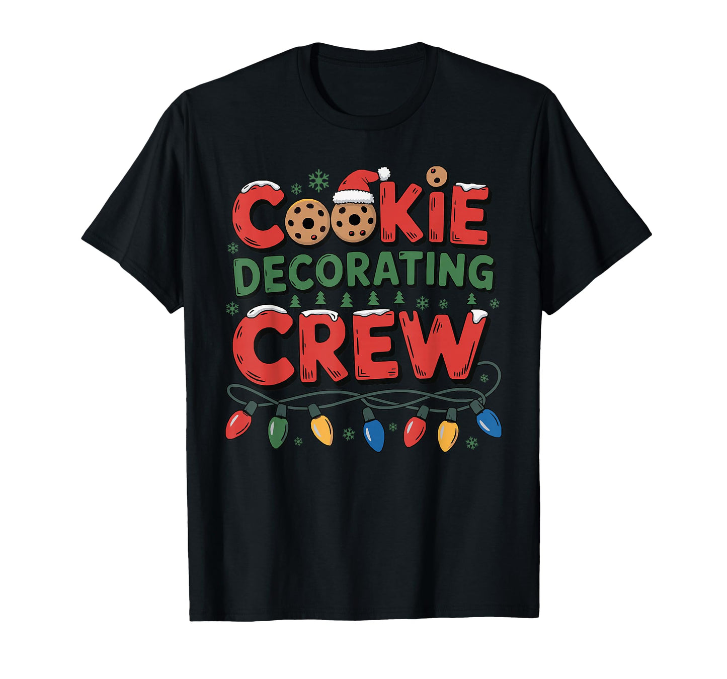 Cookie Decorating Crew Christmas Baking Baker Santa Hat T-Shirt