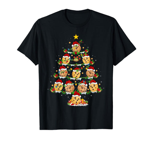 Cookie Biscuit Christmas Tree Lights Funny Cookies Xmas T-Shirt