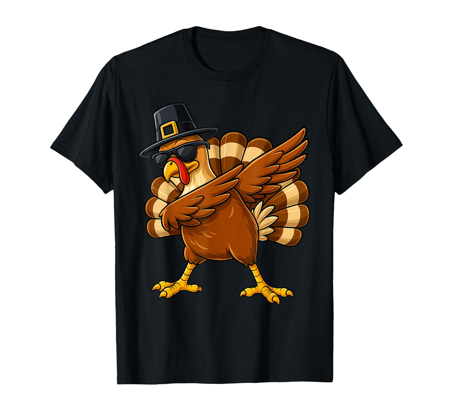 Dabbing Turkey Thanksgiving Day Boys Toddler Kids Funny Dab T-Shirt