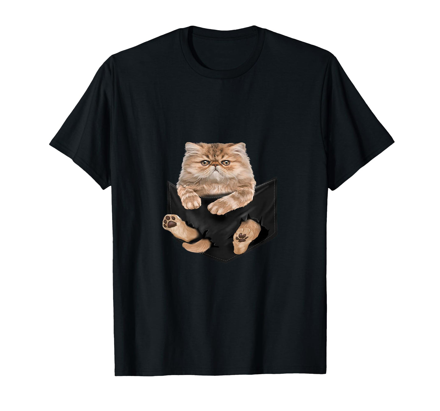 Cat Lovers Gifts Persian In Pocket Funny Kitten Face T-Shirt