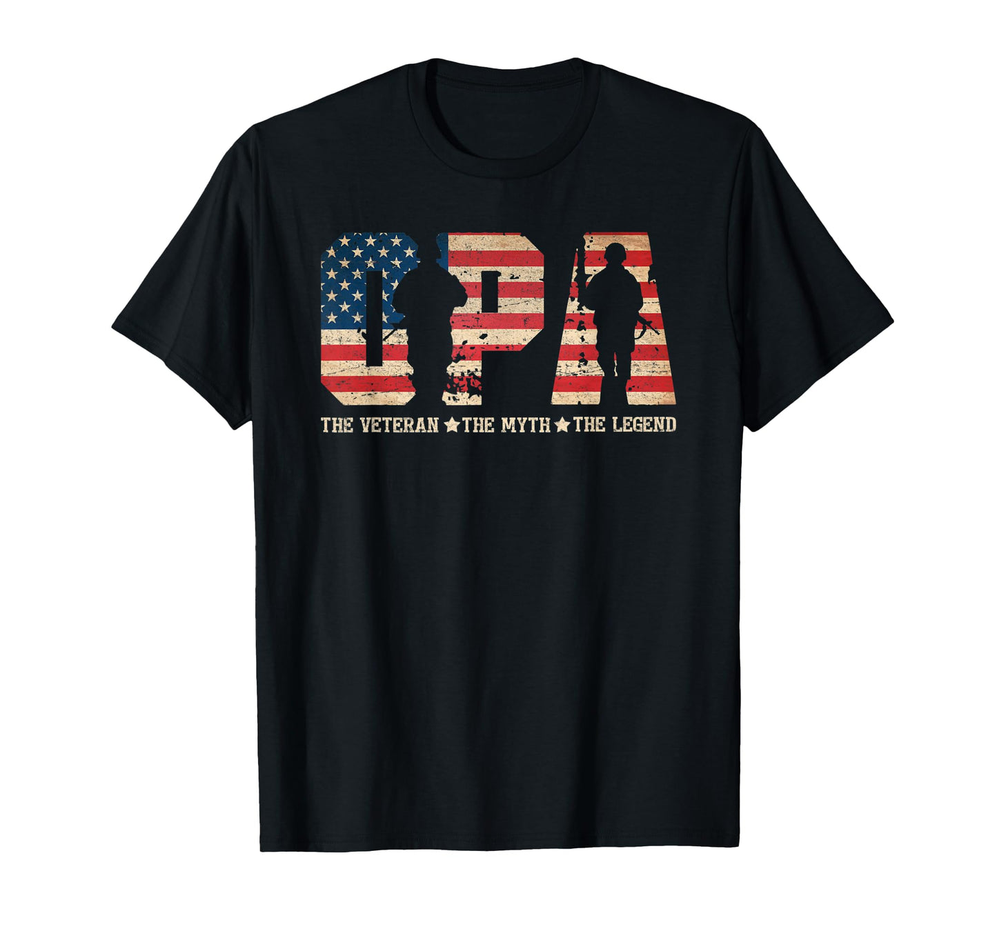 Opa The Veteran The Myth The Legend For Dad Fathers T-Shirt