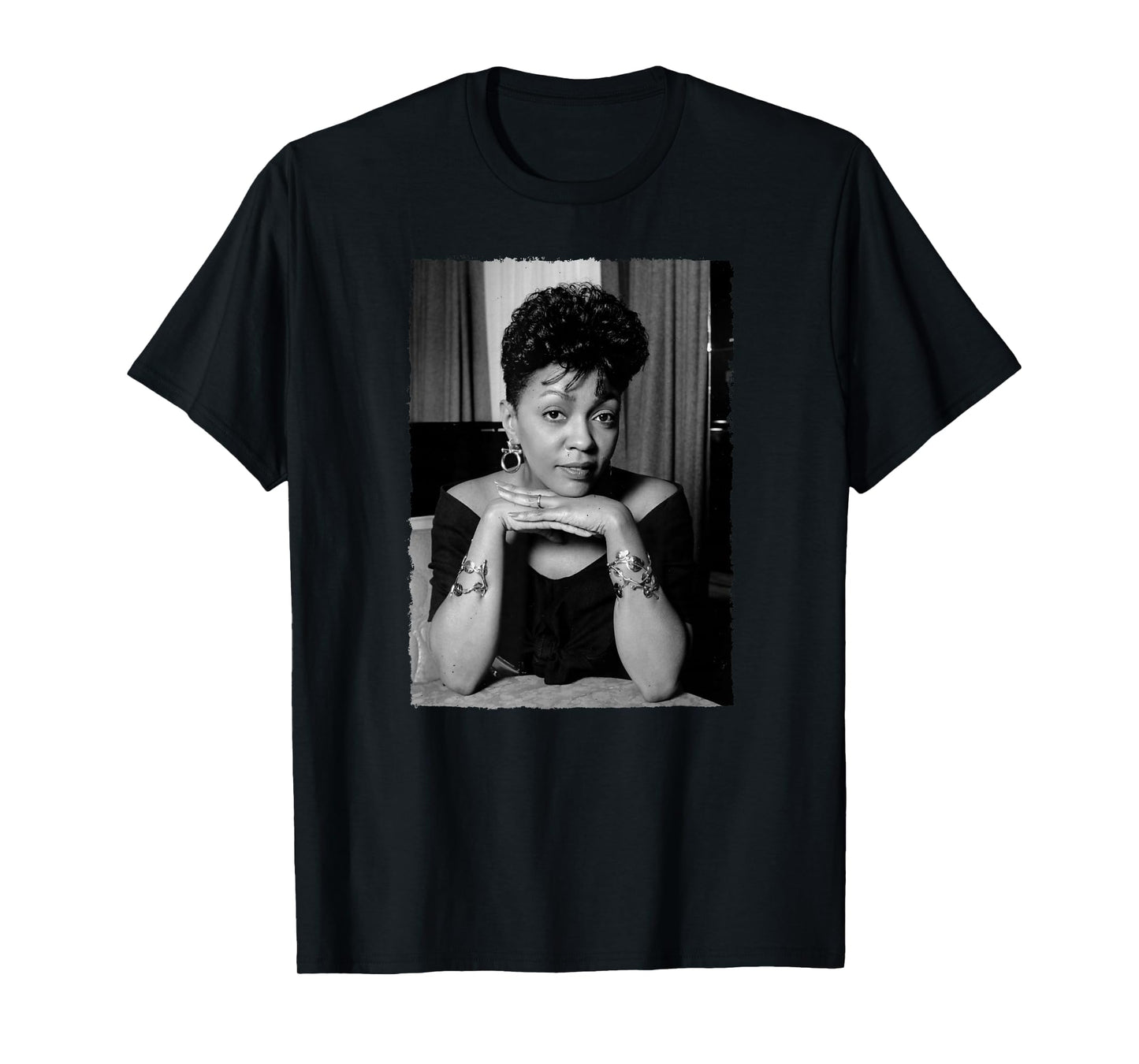 Anita Baker Black And White Portrait By Stephen Wright T-Shirt