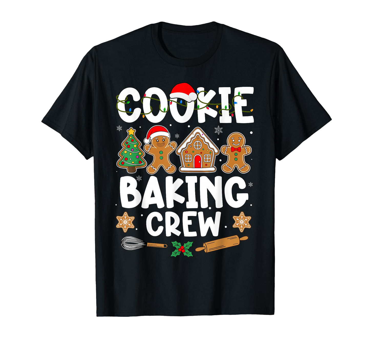 Cookie Baking Crew for Women Kids Men Boy Family Christmas T-Shirt