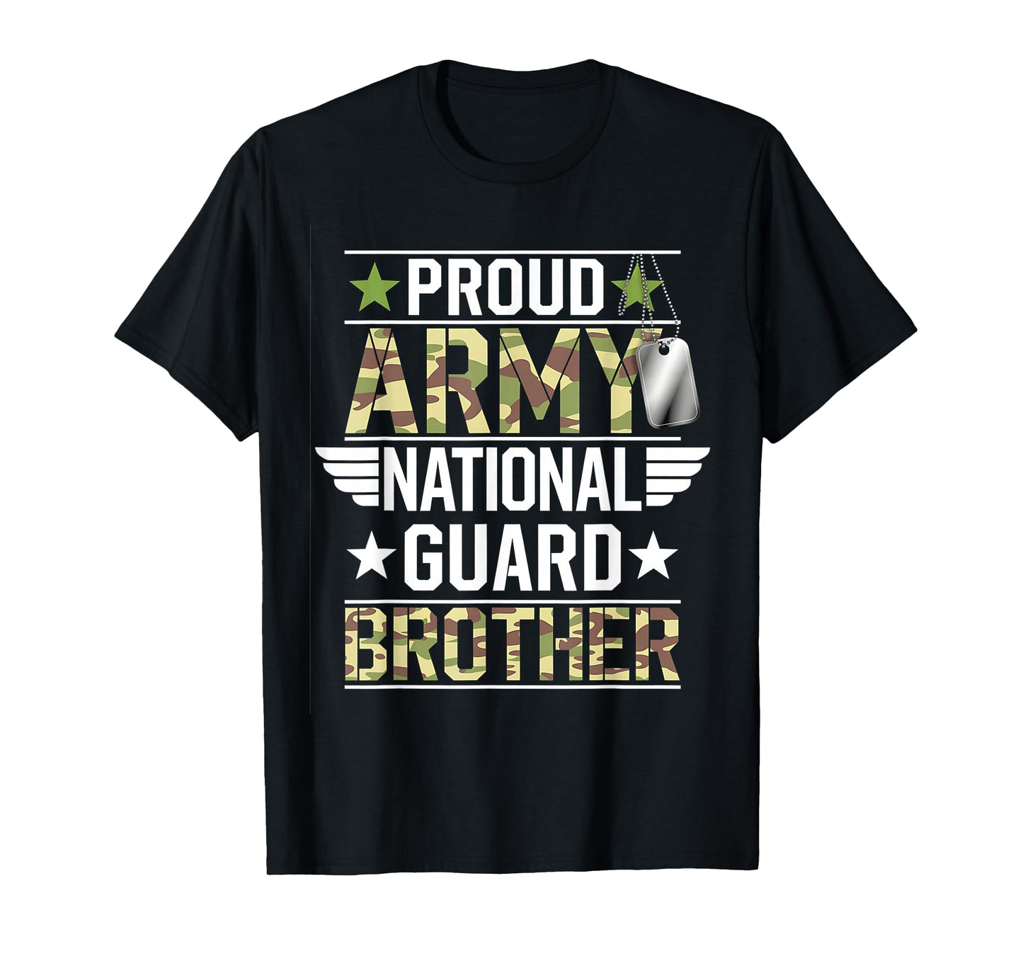 Proud Army National Guard Brother Veterans Day American Flag T-Shirt