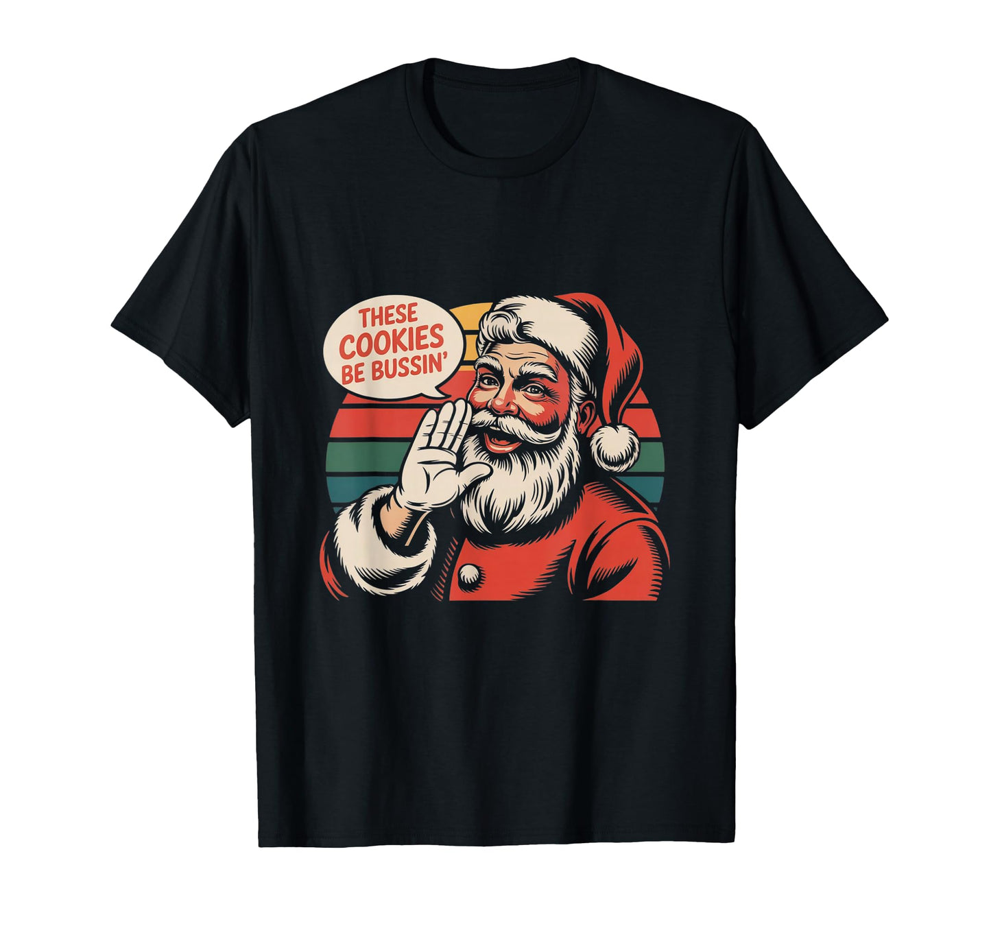 Funny Christmas Cookies Meme Brainrot Santa Claus Boys T-Shirt