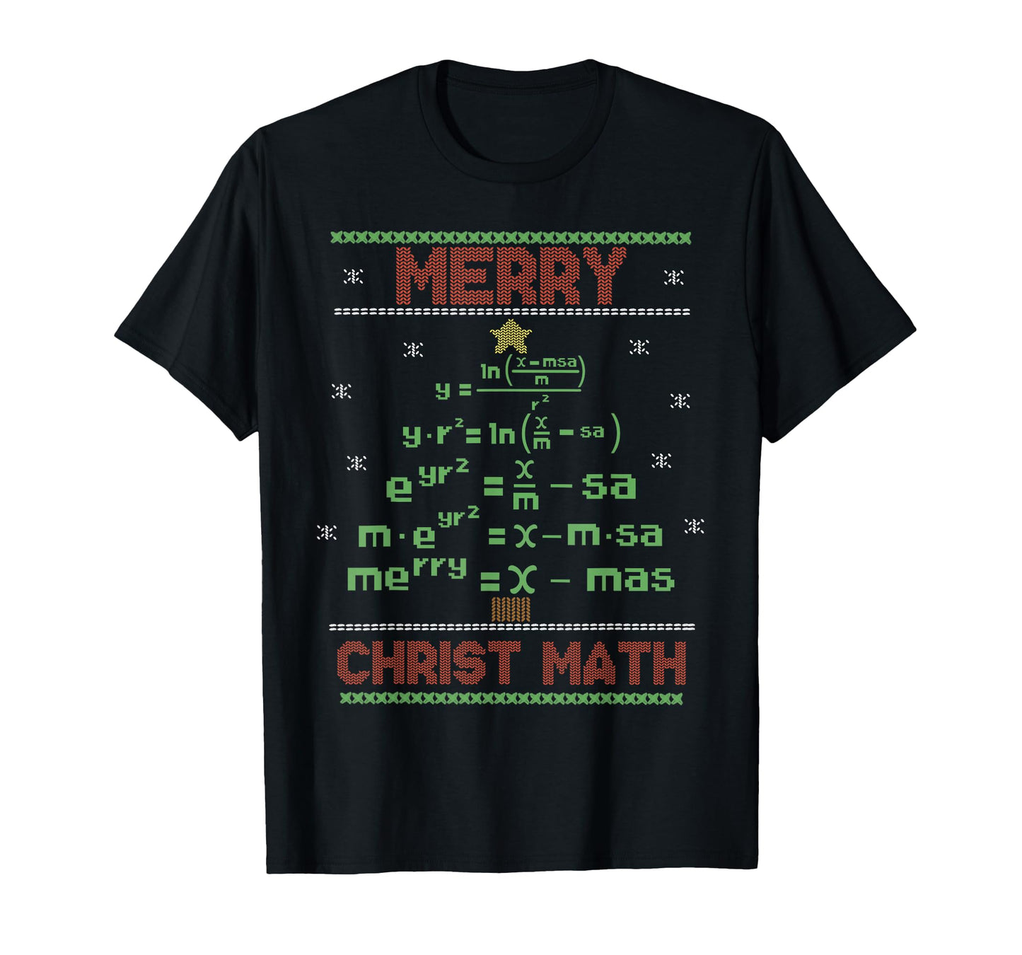Maths Christmas Merry Christ Math T-Shirt