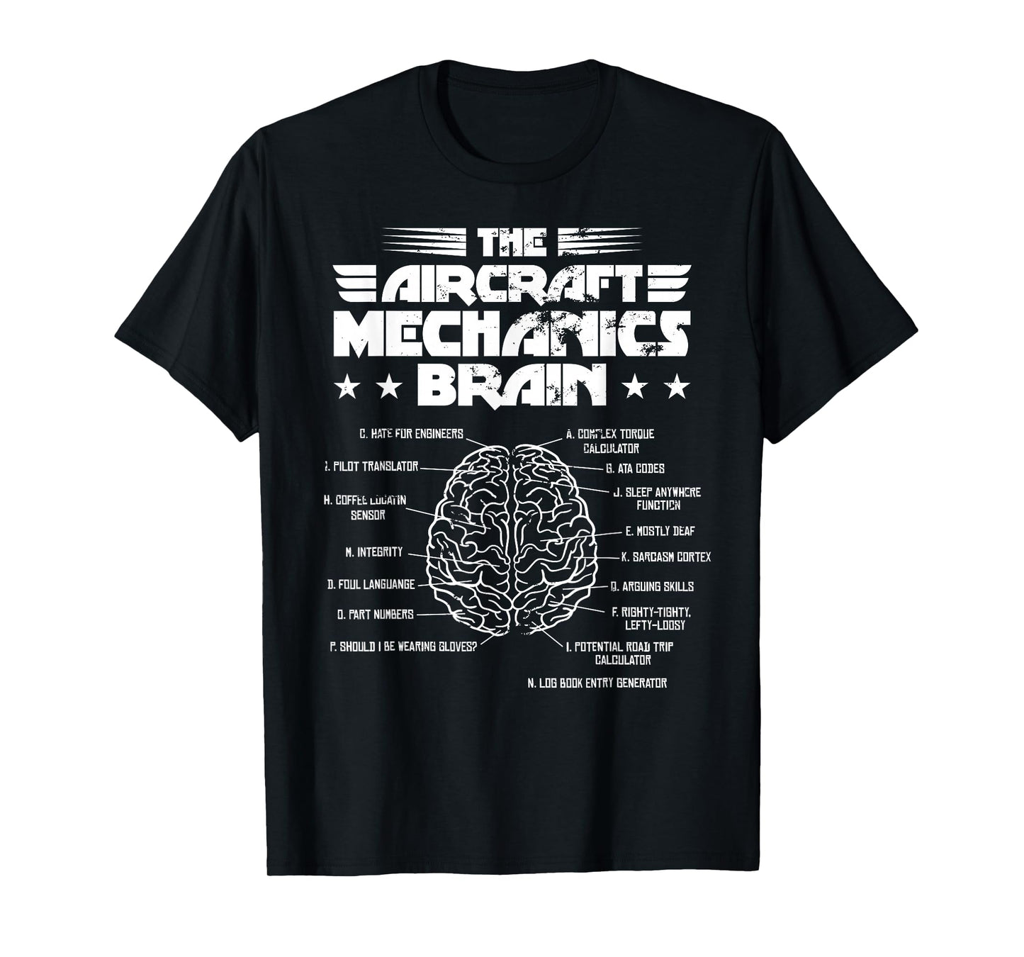 Aircraft Mechanics Brain Aviation Gift T-Shirt