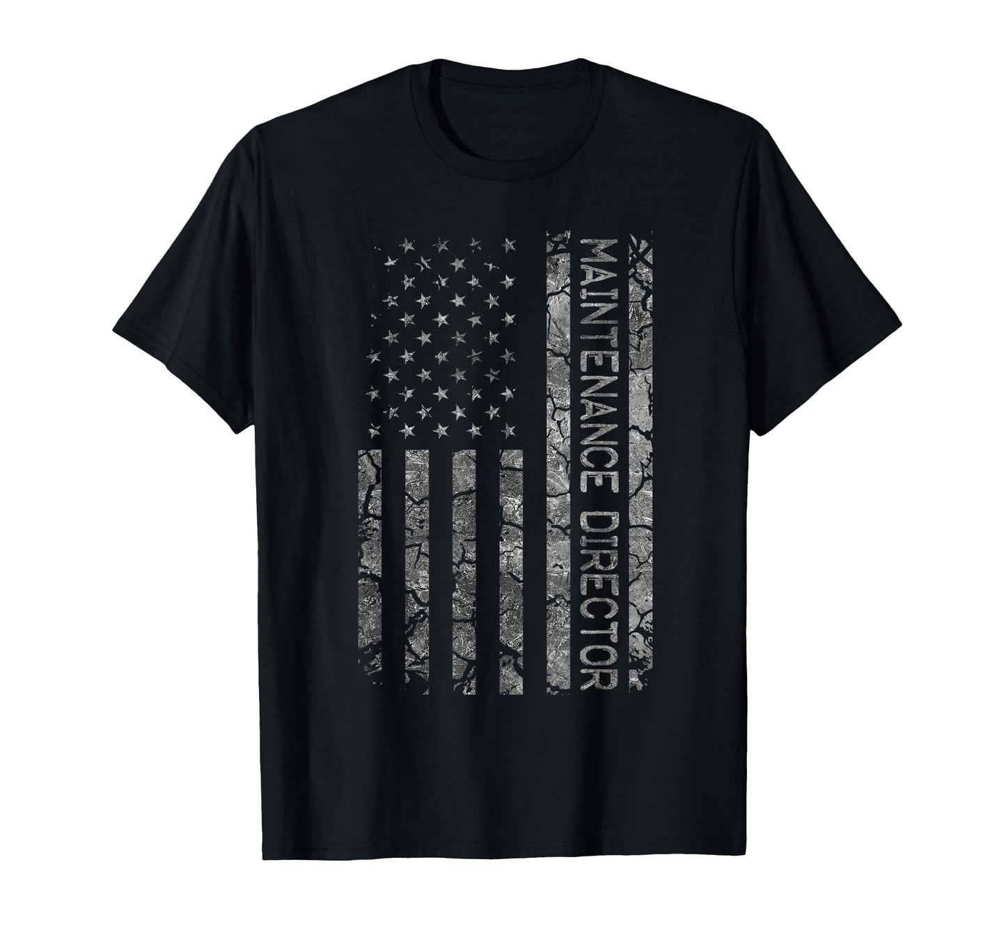 Funny Job Title Worker American Flag Maintenance Director Women Men T-Shirt