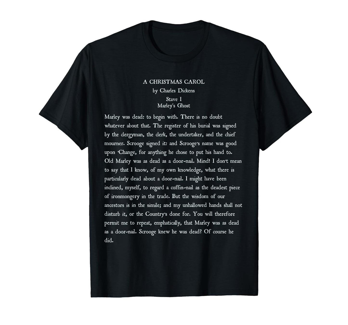 A Christmas Carol Charles Dickens Book Reader Gift T-Shirt