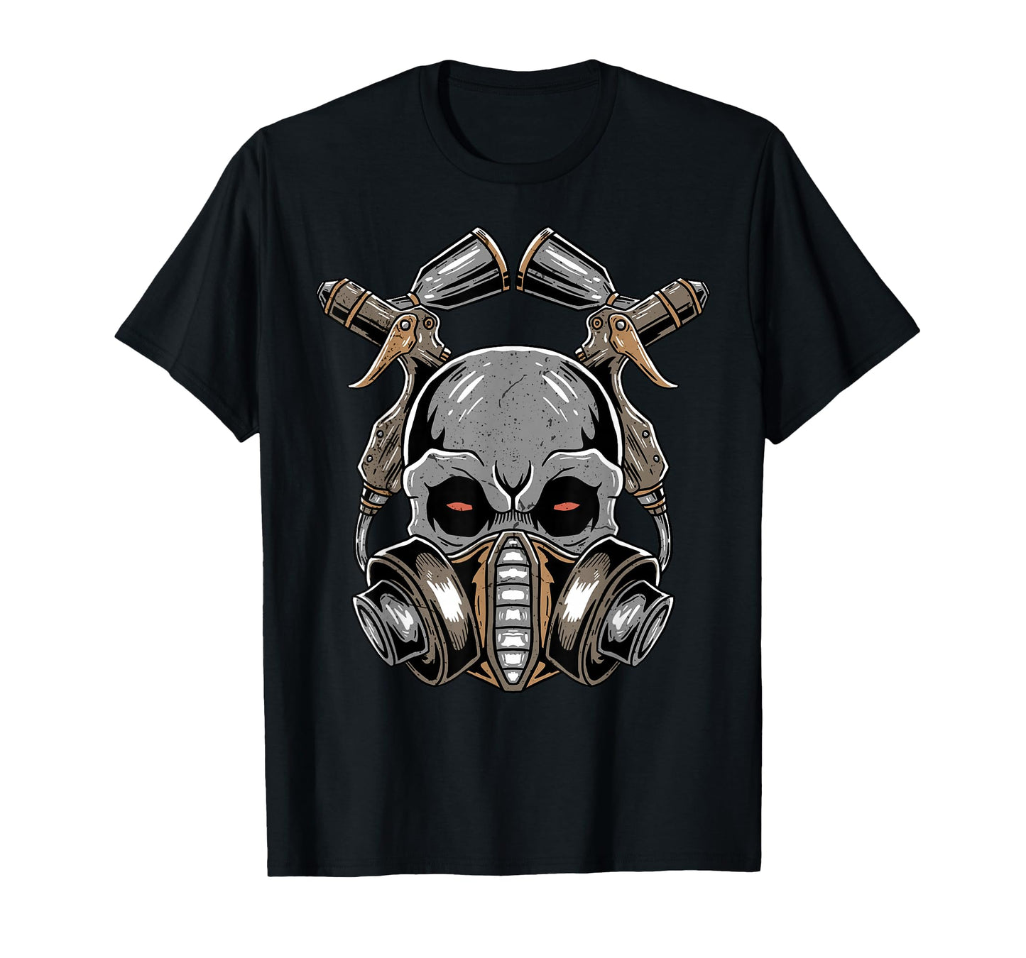 Auto Body Car Vehicle Sprayer Skull Automotive Painter T-Shirt