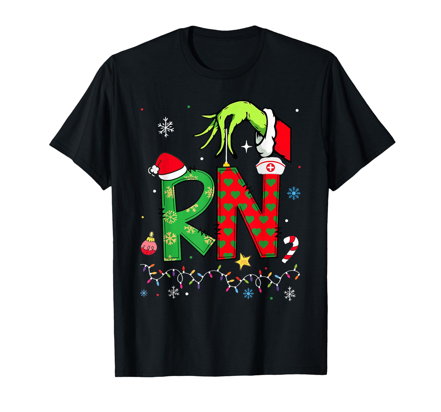 Christmas RN Registered Nurse Holiday Healthcare Xmas Santa T-Shirt