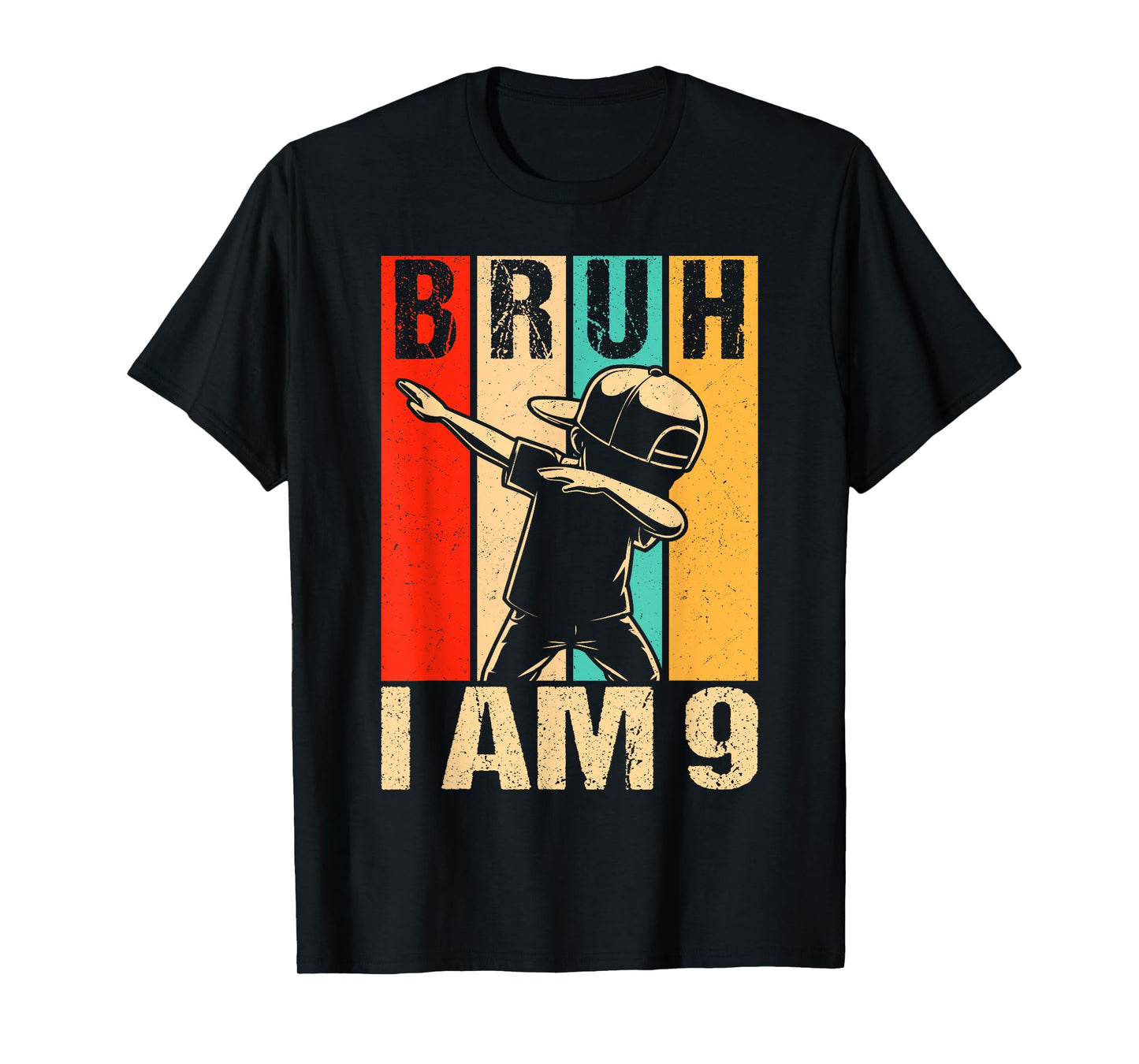 9 Year Old Birthday Dabbing Boy Bruh It's My 9th Birthday T-Shirt