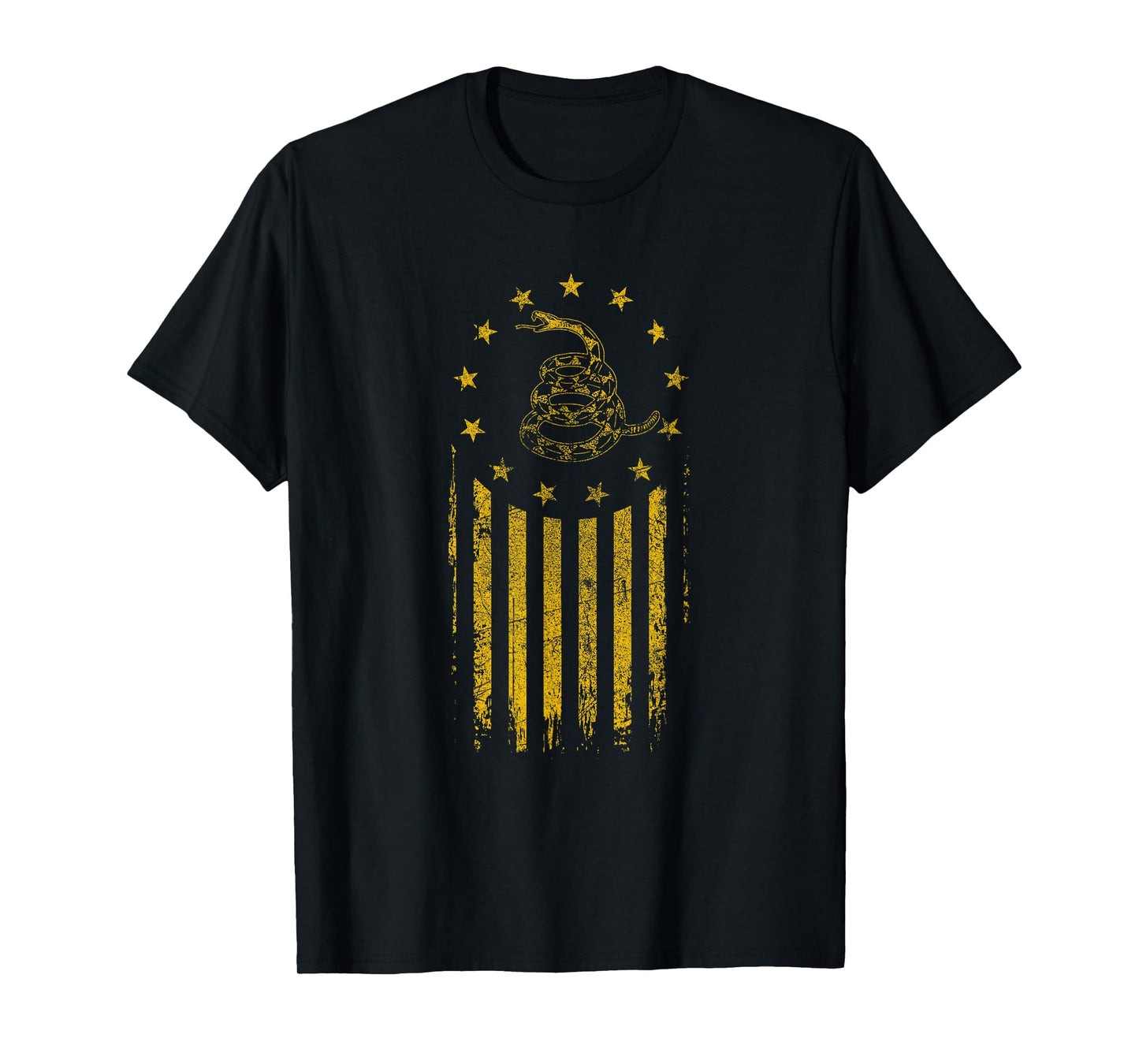 Gadsden Flag Snake - Betsy Ross Flag, 13 Colonies Vintage T-Shirt