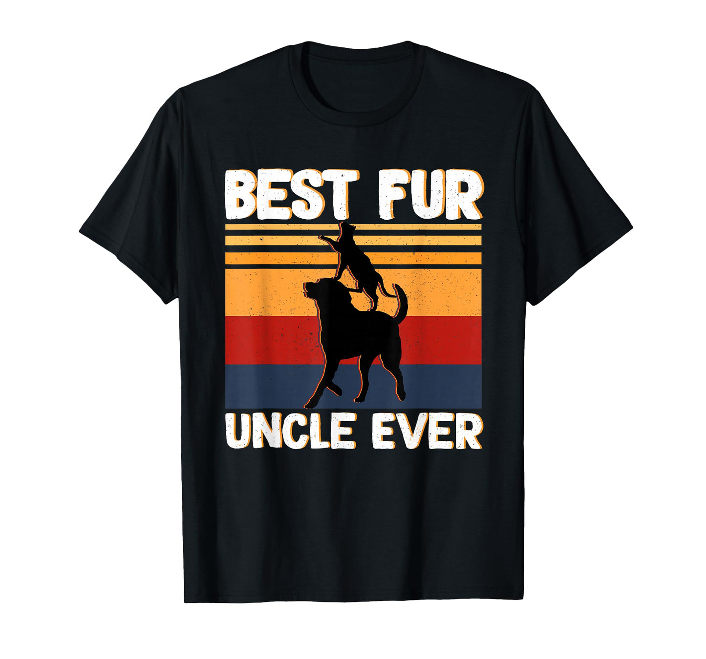 Best Fur Uncle Ever Funny Vintage Retro Dog and Cat Owner T-Shirt