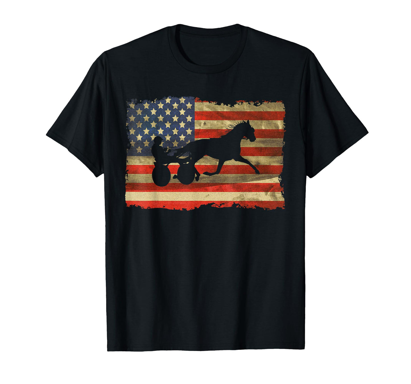 USA Harness Racing Love Equestrian Horse Racing I'd Rather Be at the Track Trotter T-Shirt