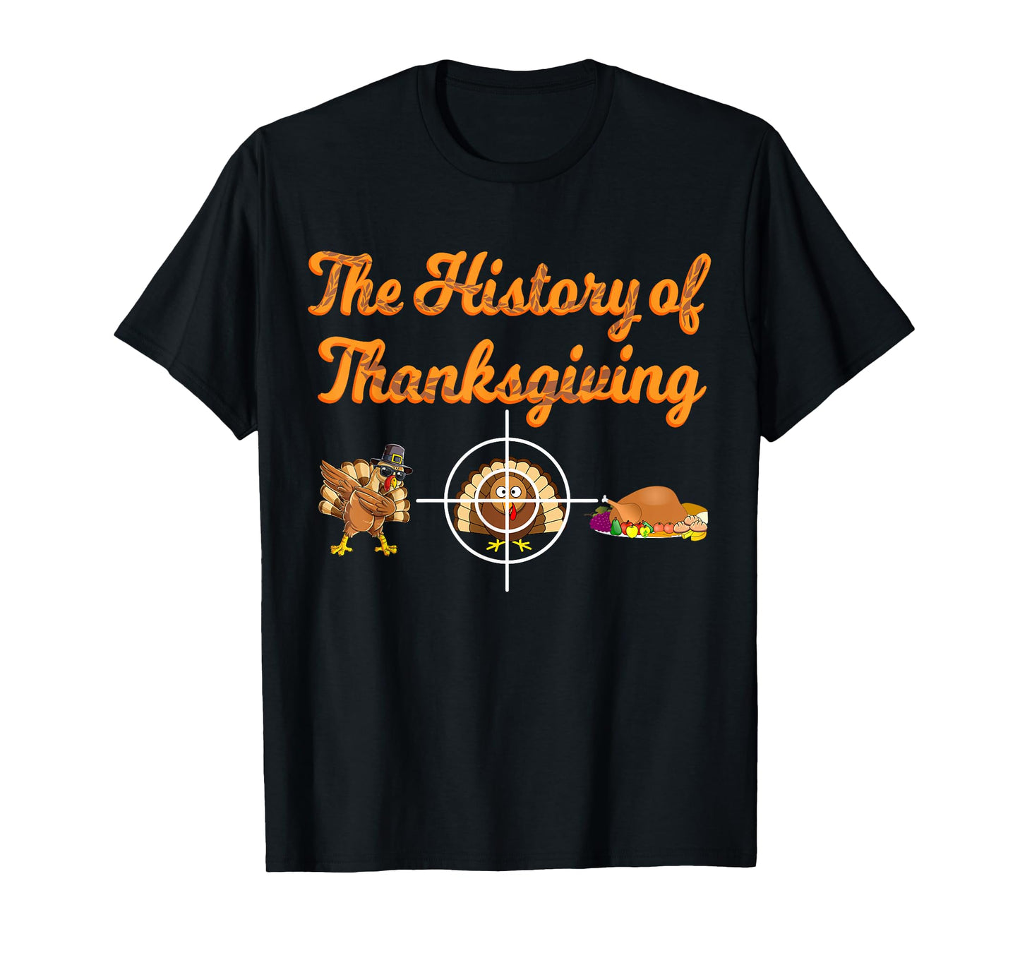 The History of Thanksgiving Day Pilgrim Boys Girls Turkey T-Shirt
