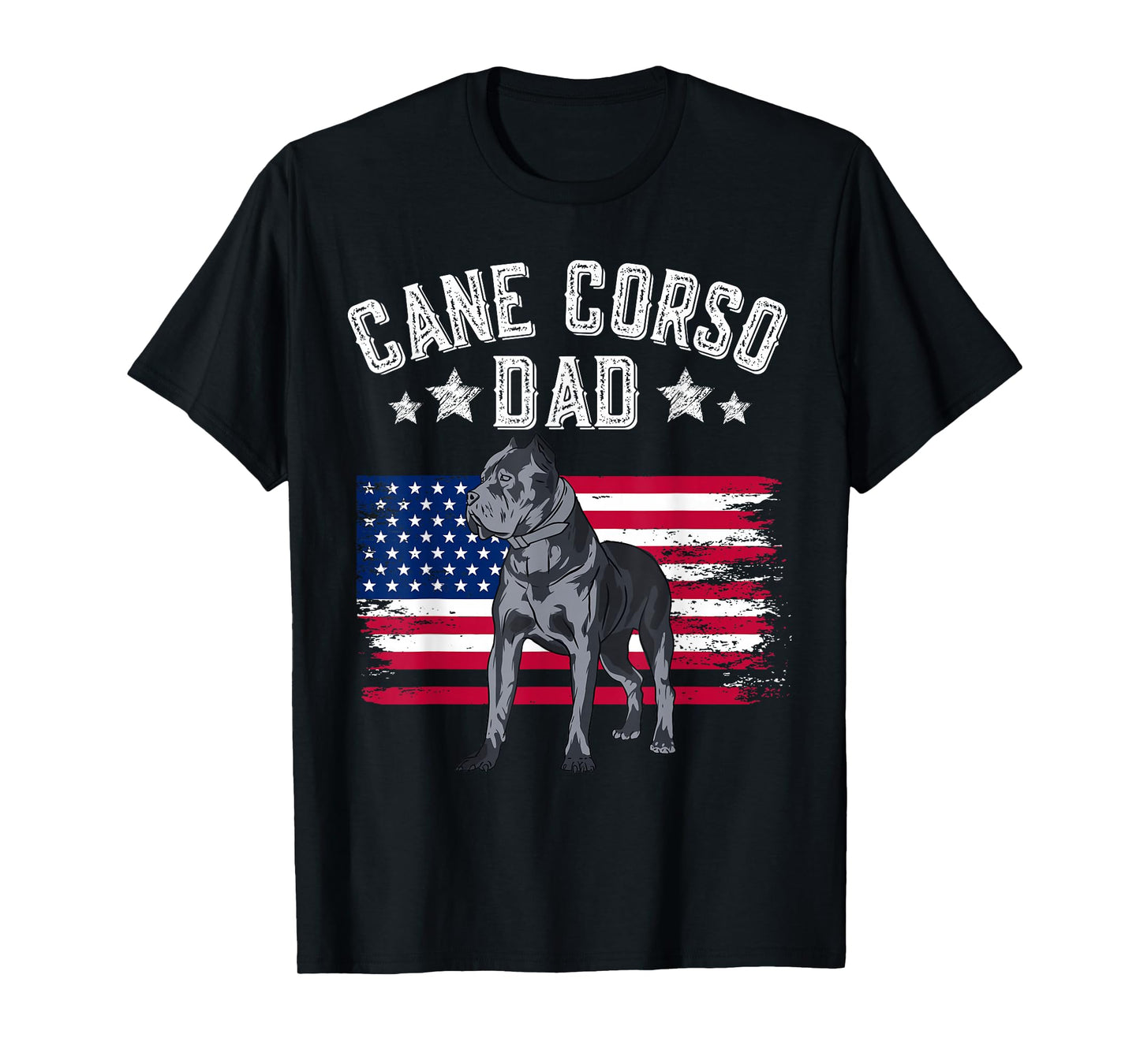 Cane Corso Dad American Flag Best Italian Mastiff Dog Lover T-Shirt