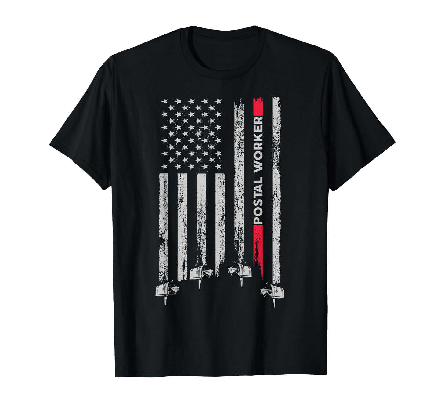 Postal Worker Vintage USA American Flag US Postal T-Shirt