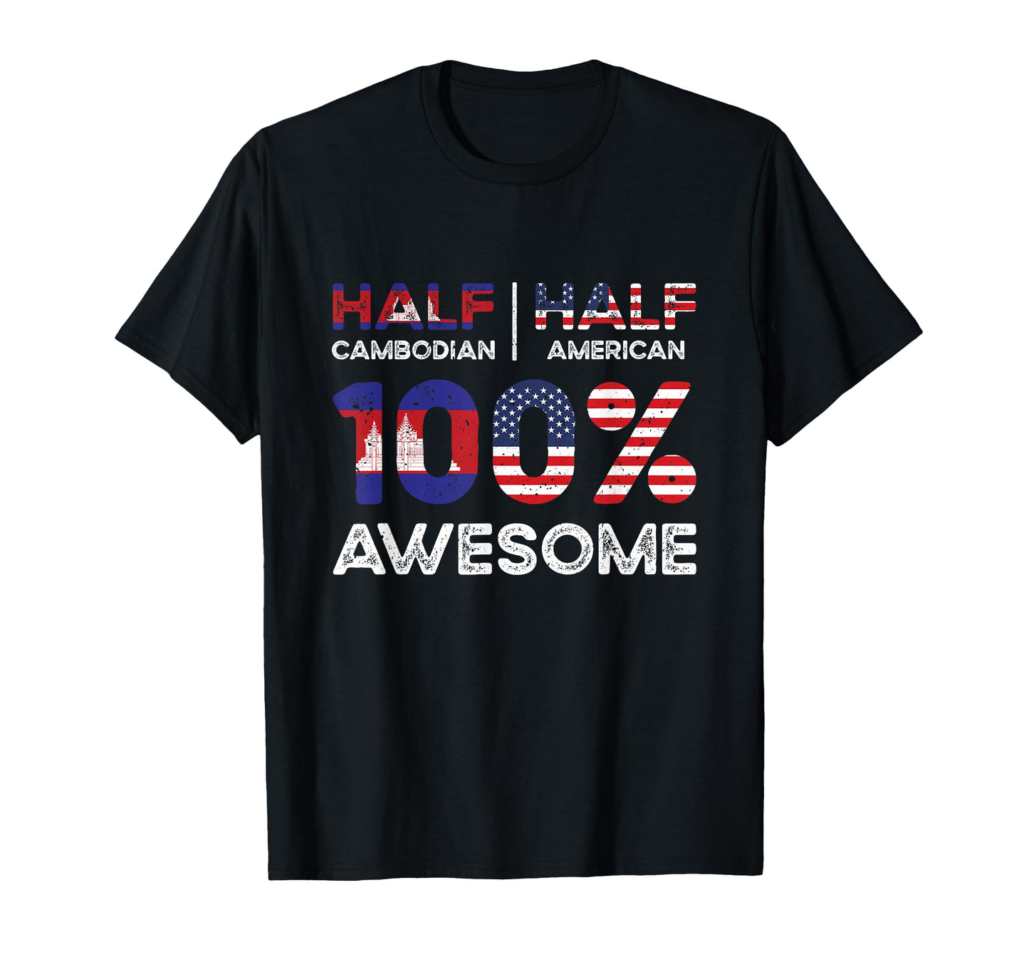 Cambodian American Patriot USA Grown Cambodia US Flag T-Shirt