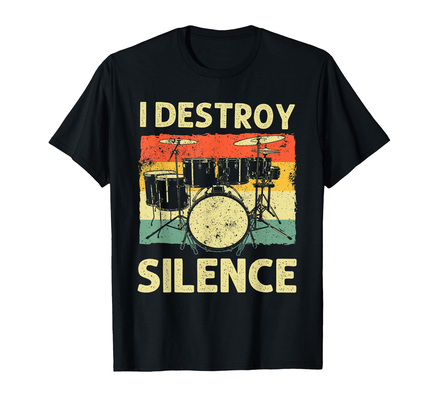Funny Drumming Art for Men Women Drumline Drum Set Drummer T-Shirt