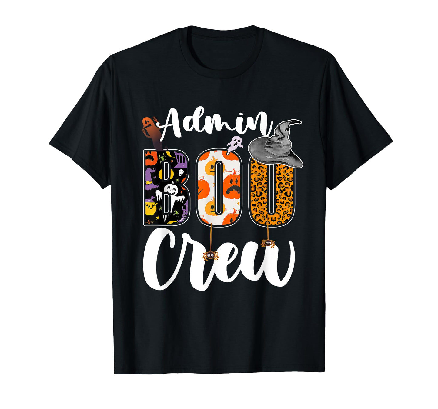 Admin Boo Crew Halloween Matching Administrator Funny T-Shirt