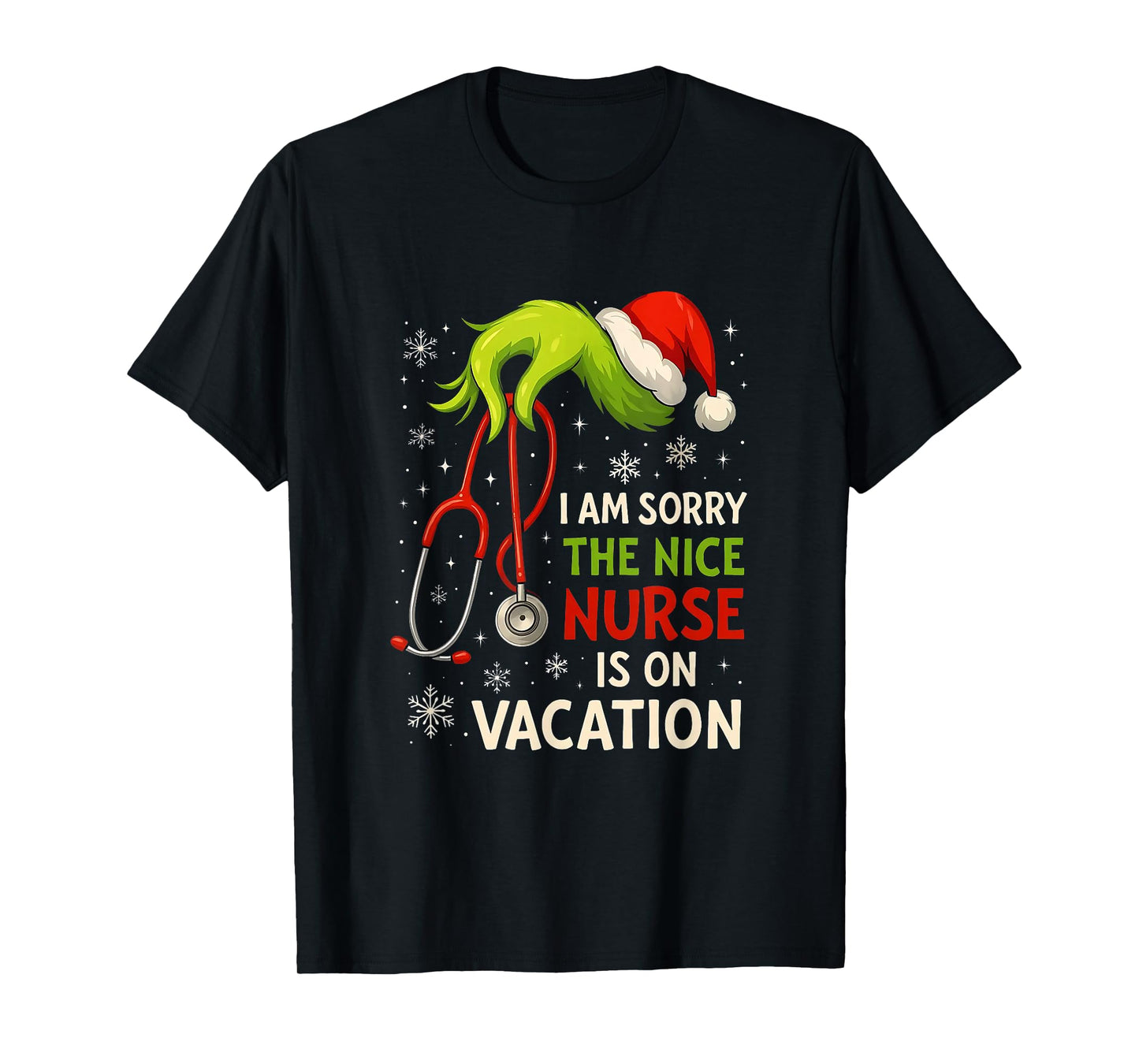 Christmas I Am Sorry The Niche Nurse Funny Santa Hat Medical T-Shirt