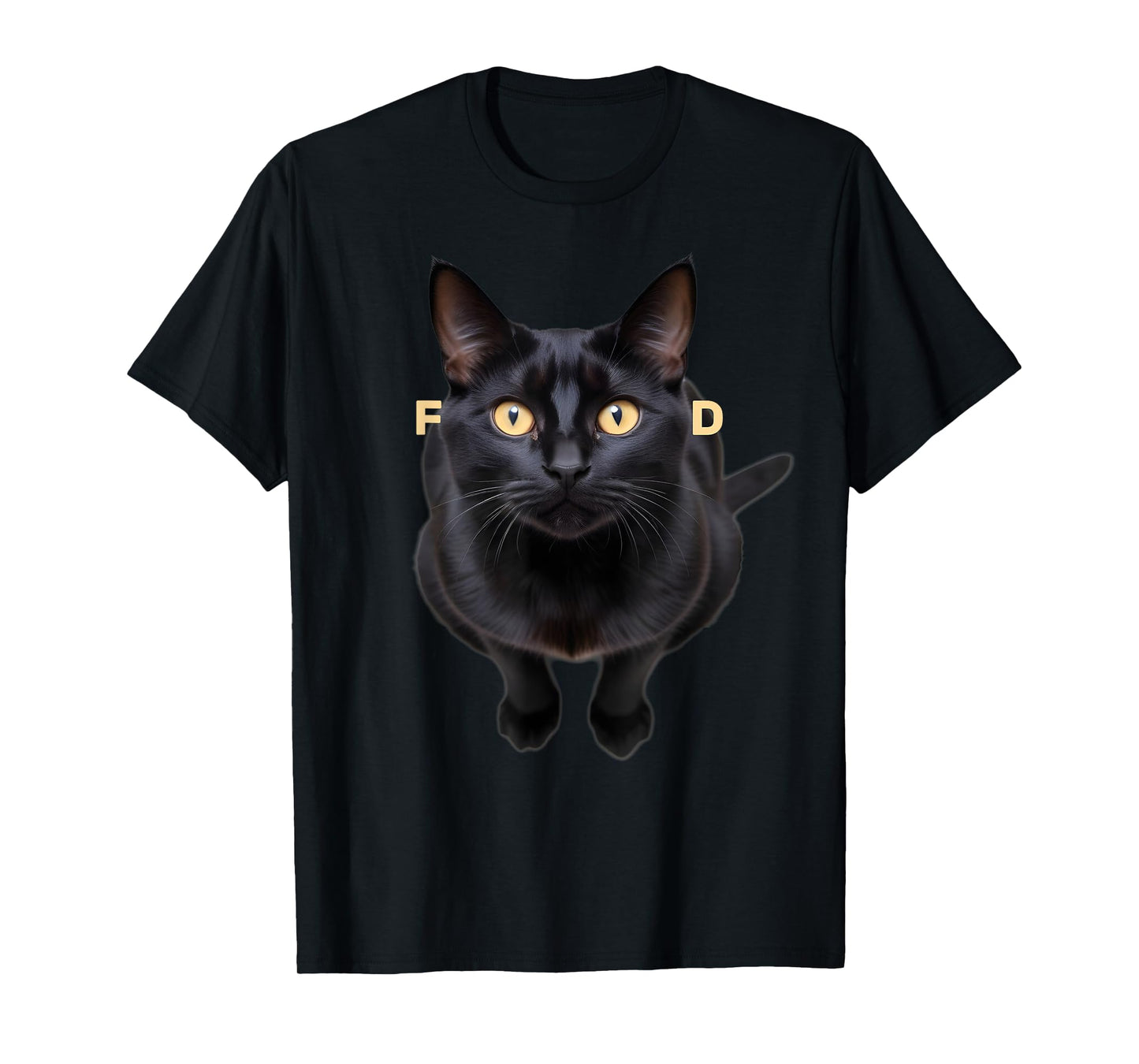 Funny Black Cat Food Men Women Girls Kids T-Shirt