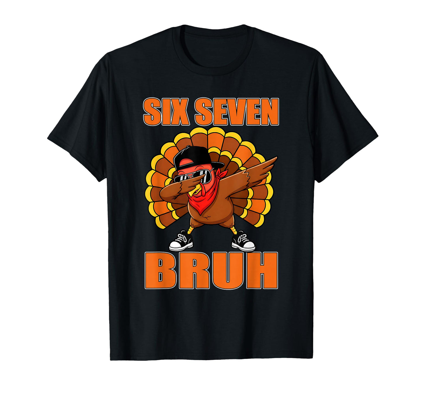 Six Seven 67 Turkey Dabbing 6 7 Thanksgiving Men Boys Kids T-Shirt