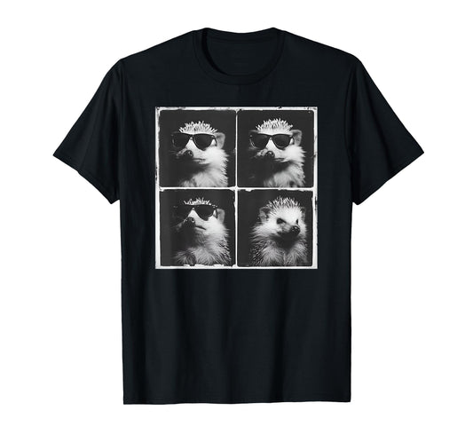 Cool Hedgehog Sunglasses Face Hedgie Photo Funny Animal T-Shirt