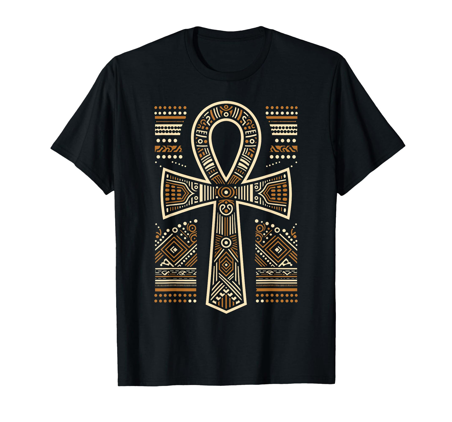 Cool Egypt Ankh Key of Life Symbol In Tribal Art Style T-Shirt