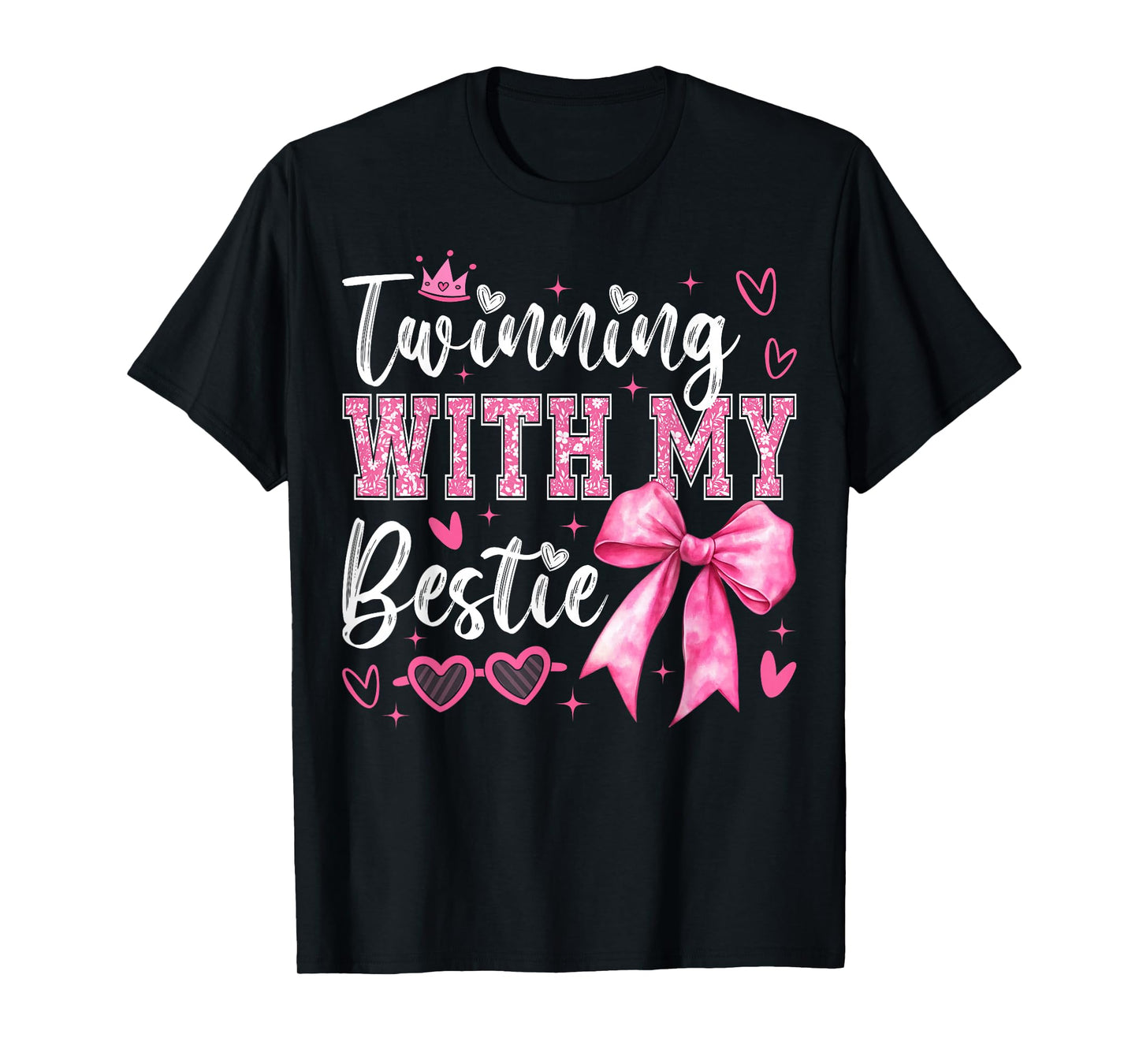 Twinning with My Bestie Coquette Spirit Week Girls T-Shirt