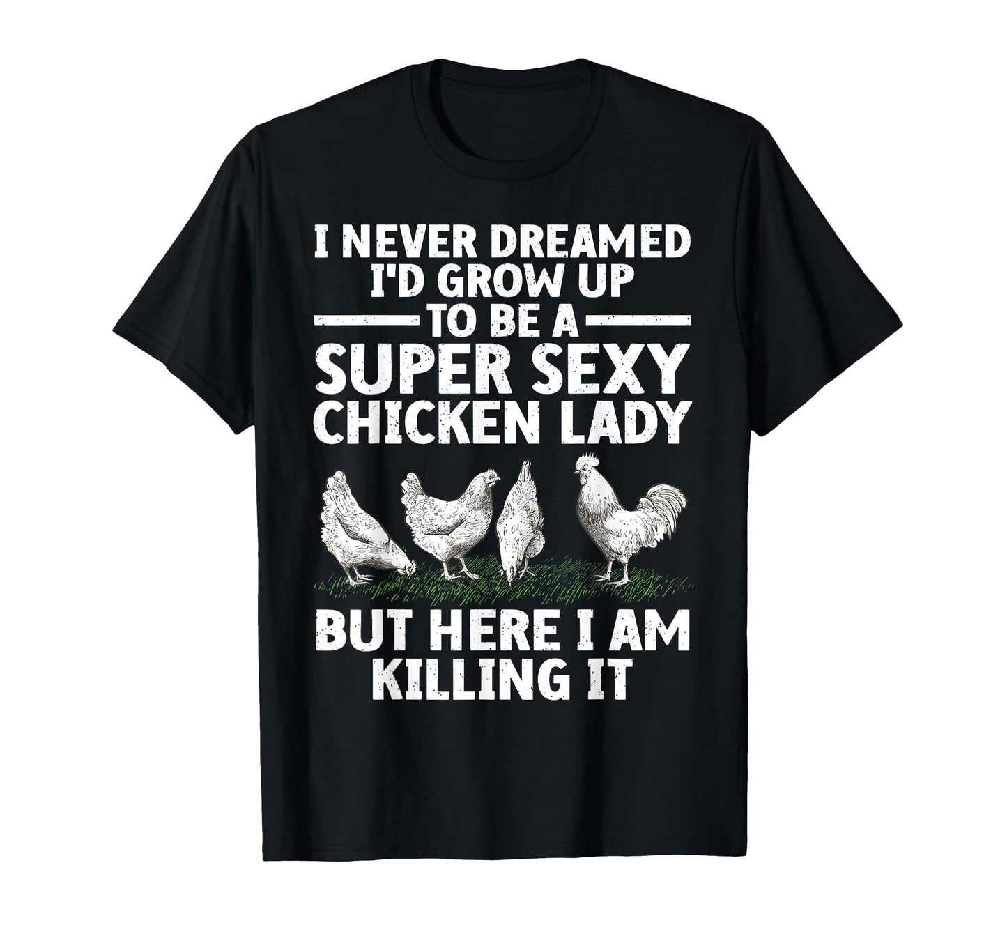 Cool Chicken Lady Art For Women Mom Hen Flock Chicken Farmer T-Shirt