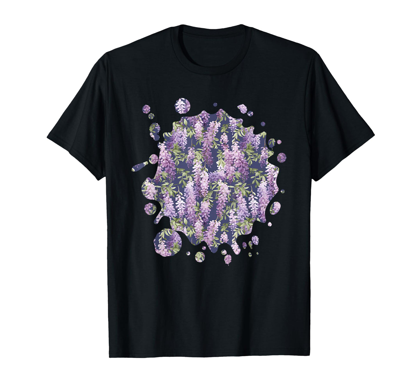 Cute Wisteria Inspired Flower Plant Lover Gardener women T-Shirt