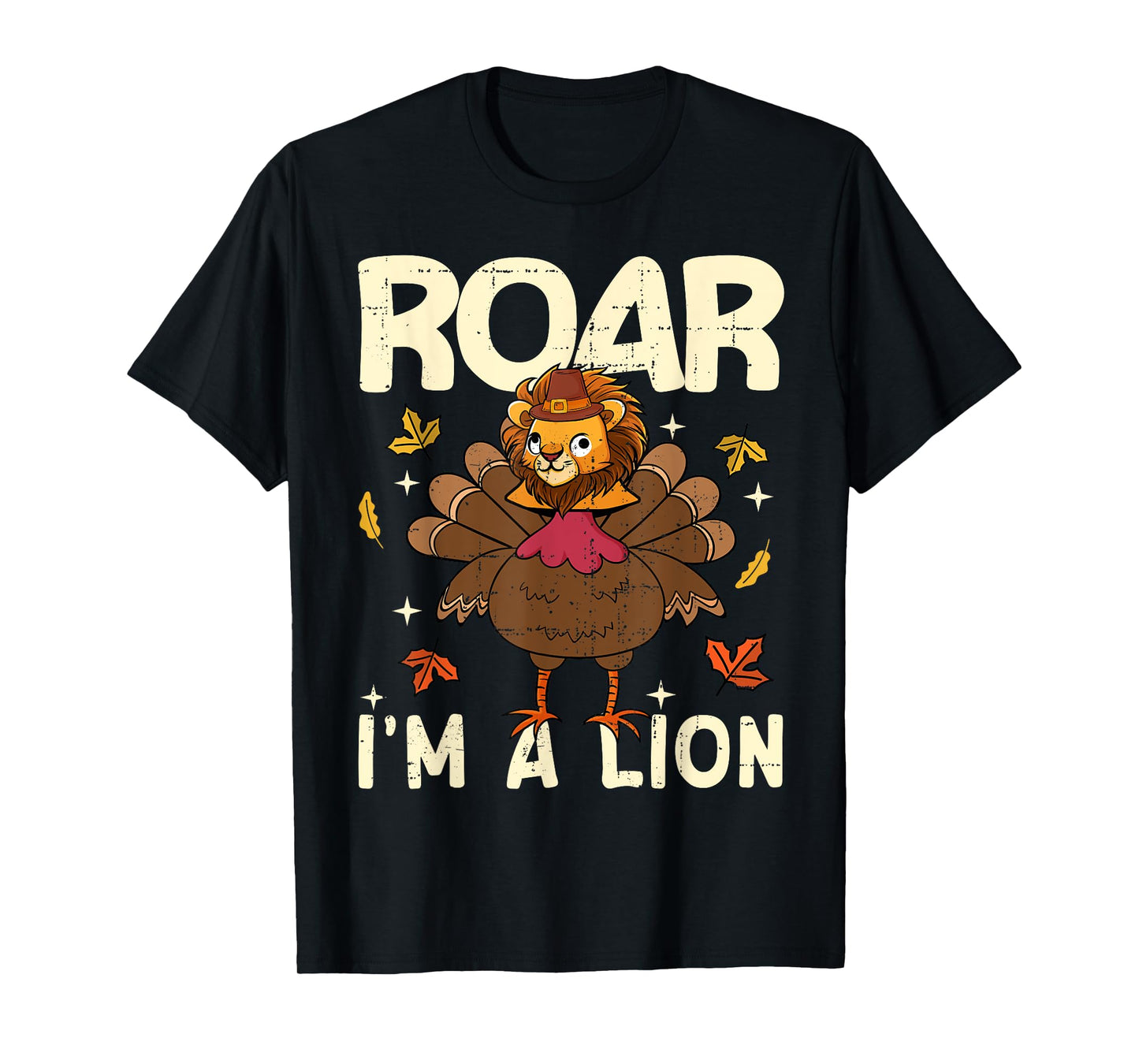 Thanksgiving Fake Lion Thanksgiving Turkey Lion Funny T-Shirt