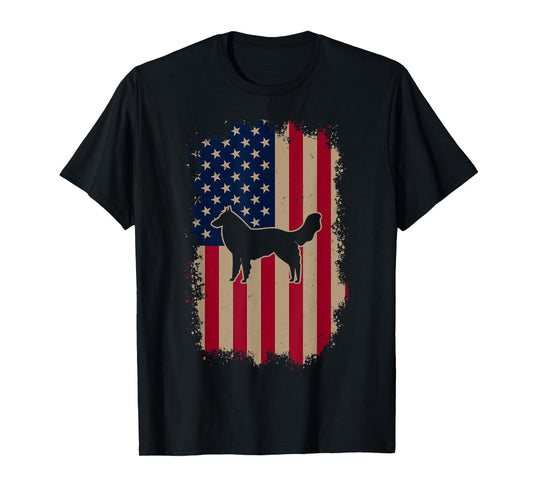 American US Flag Belgian Groenendael T-Shirt