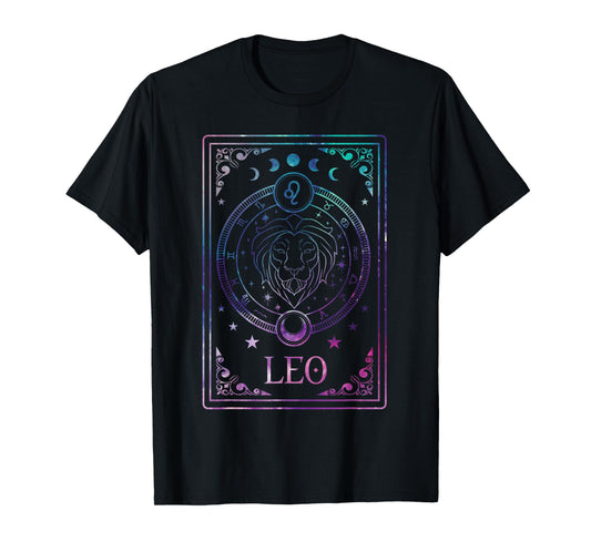 Leo Tarot Card July August Birthday Astrology Zodiac Sign T-Shirt