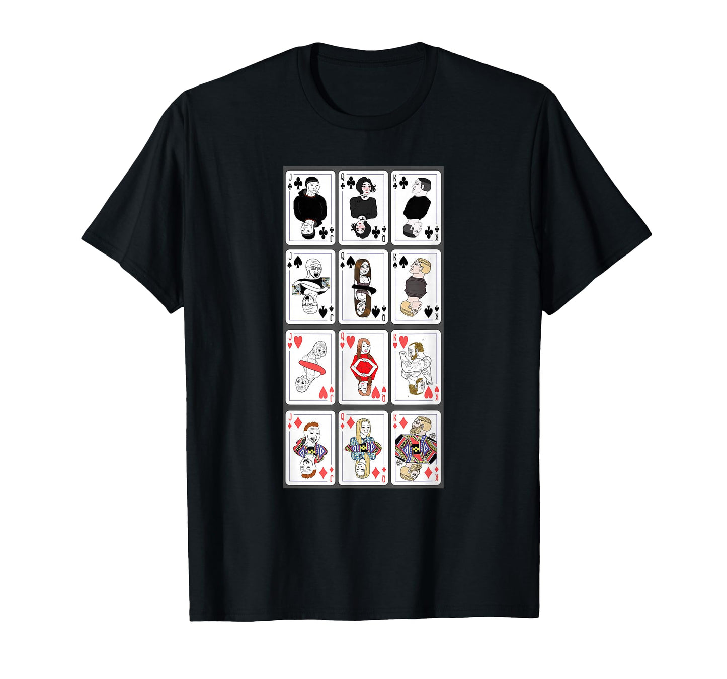 Wojak Meme Playing Cards T-Shirt