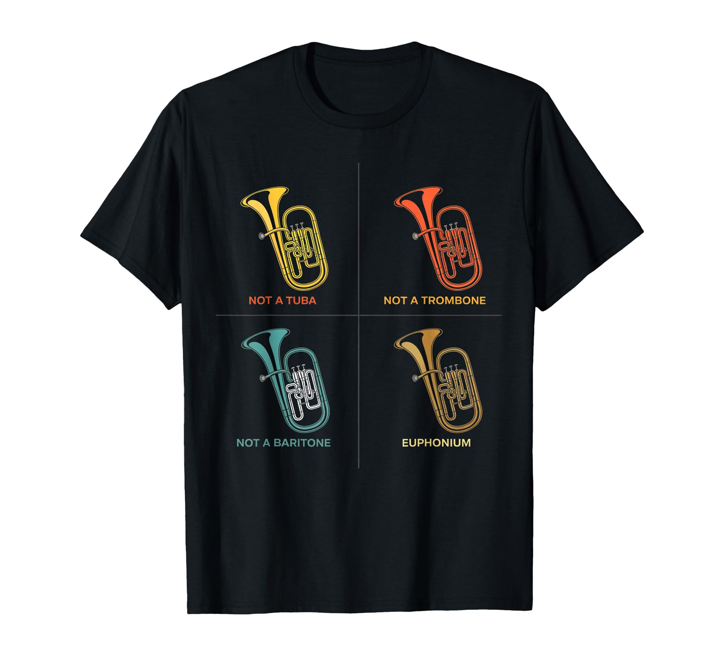 Euphoniumist Marching Band Baritone Vintage Euphonium T-Shirt