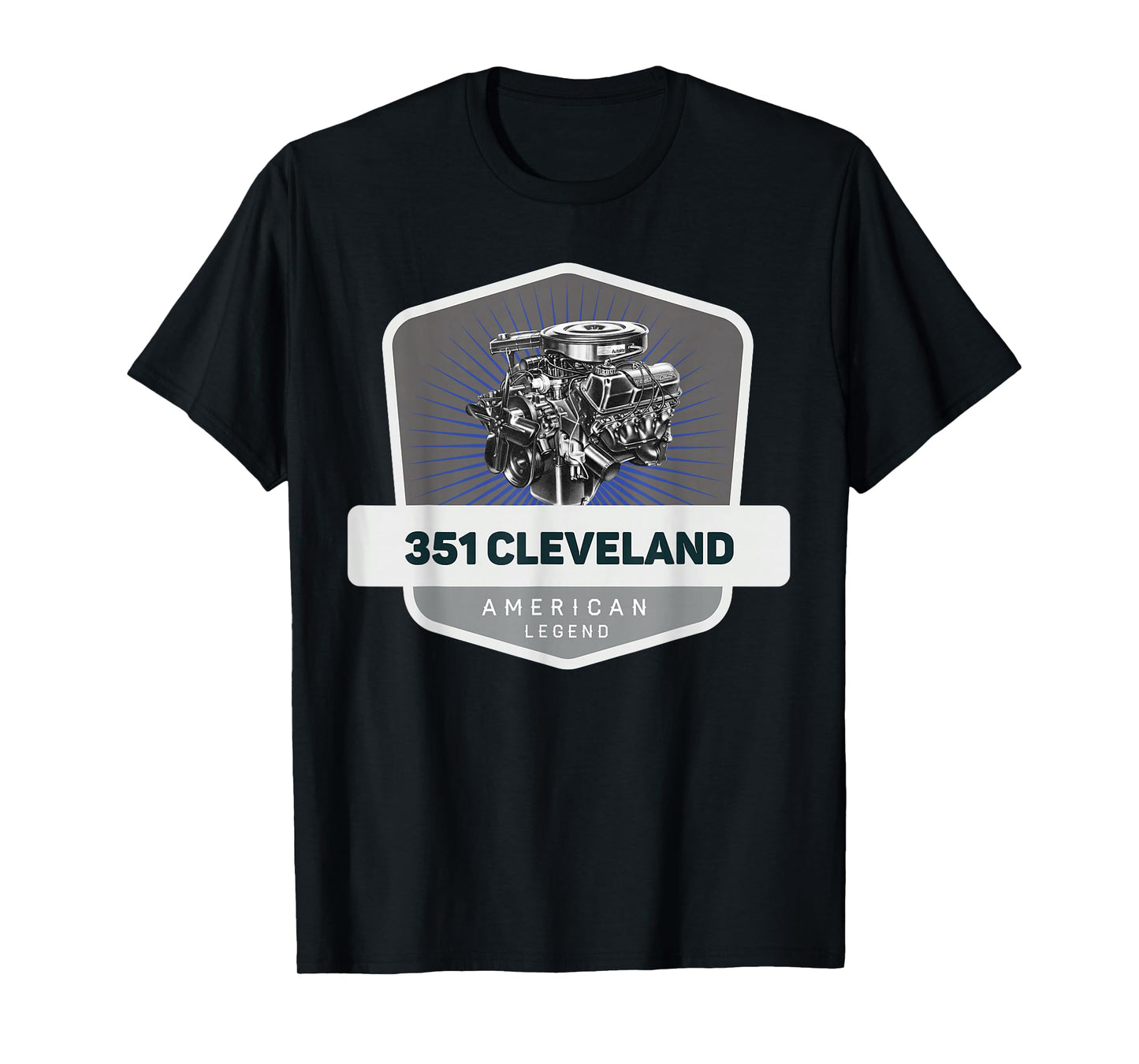 351 Cleveland V8 Muscle Car Legend Engine Retro Logo Retro T-Shirt