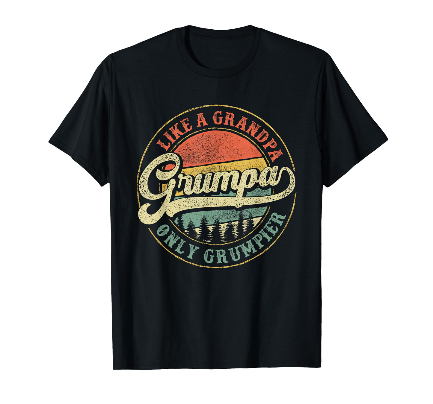 Grumpa Like a Grandpa Only Grumpier Retro Grumpa Definition T-Shirt