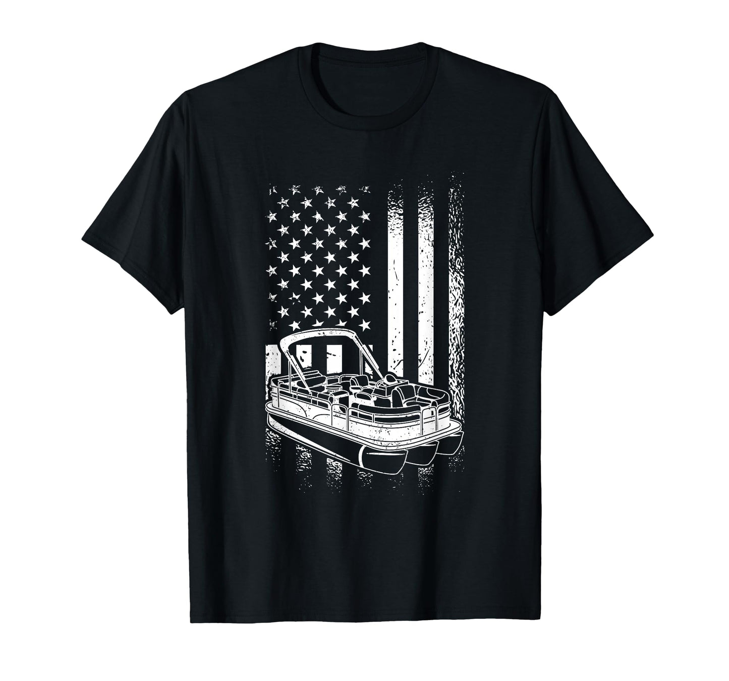 Tritoon Boat Boating - American Tritoon Captain T-Shirt