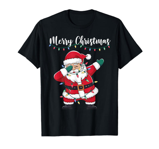 Merry Christmas Funny Dabbing Santa Claus Men Women Kids T-Shirt