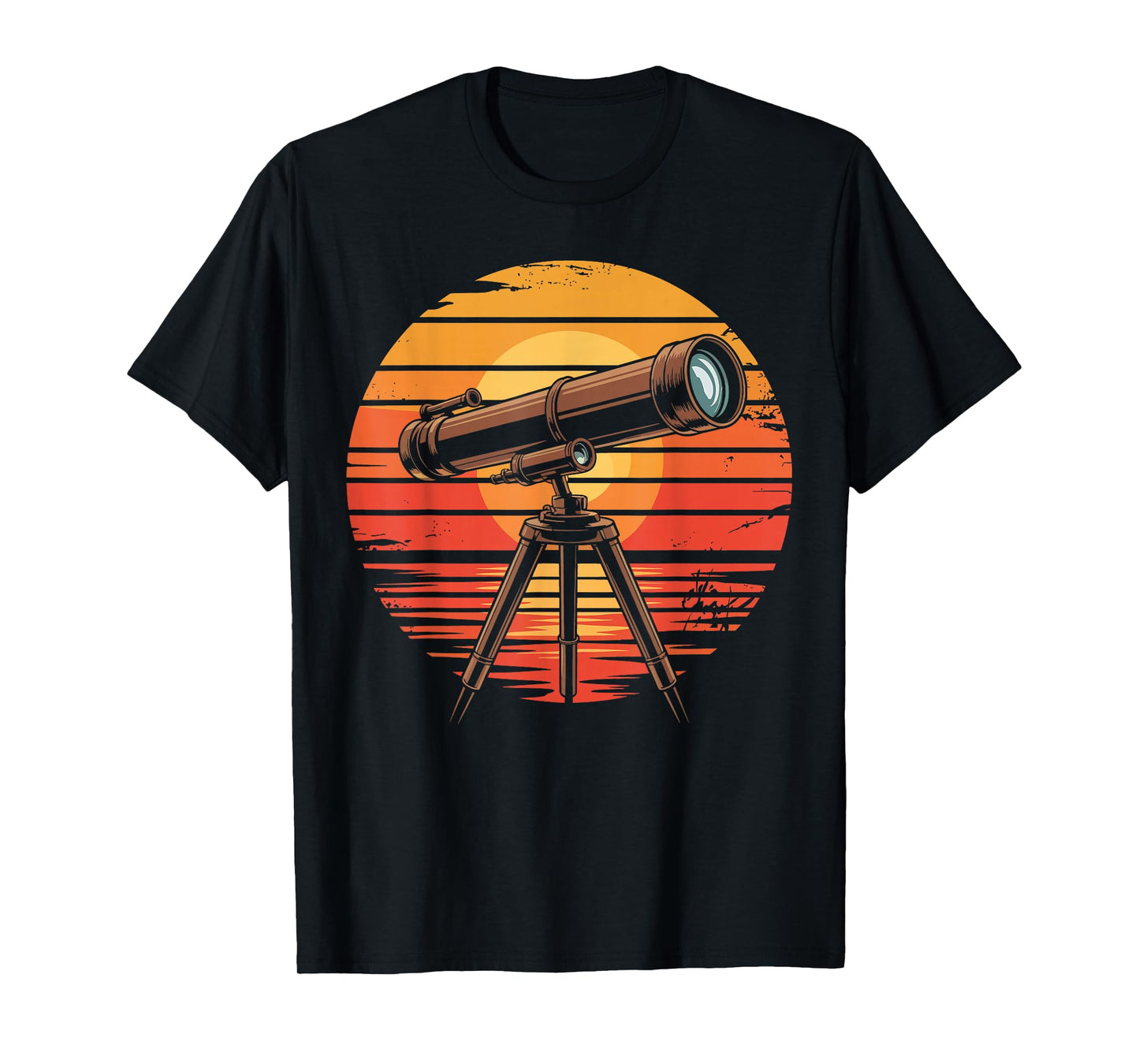 Telescope Retro Vintage Astronomy Stargazing Gifts Men Women T-Shirt