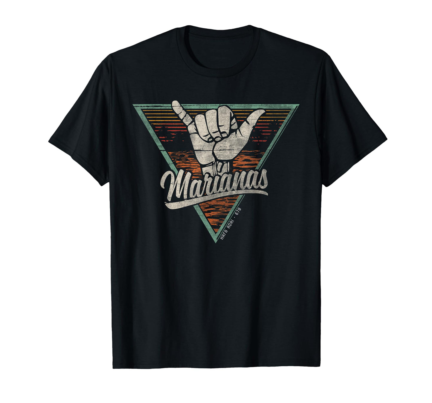 Retro Shaka Marianas Shirt - CNMI tshirt T-Shirt