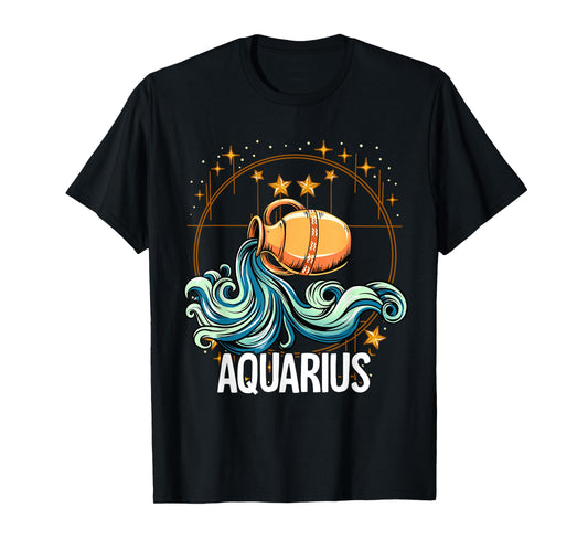 Aquarius Zodiac Sign T-Shirt