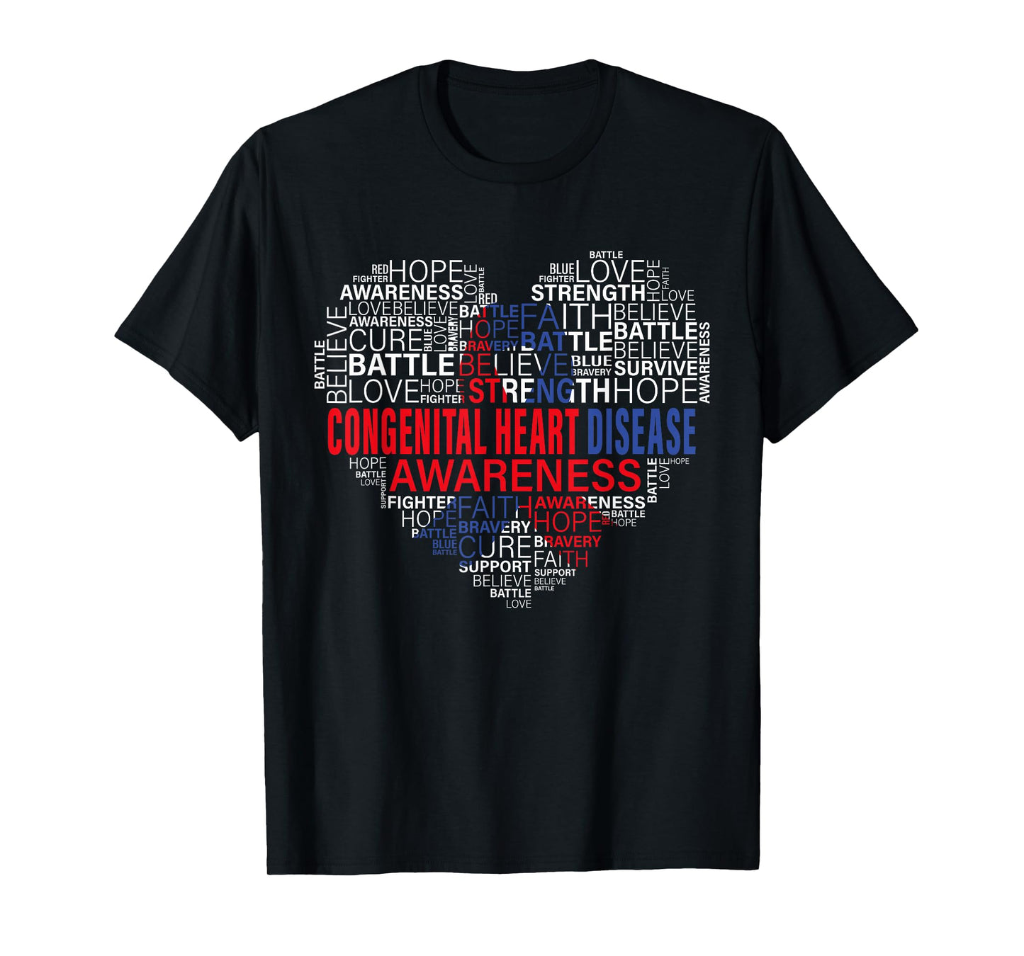 CHD Awareness Heart Disease Fighting Hope Support Warrior T-Shirt