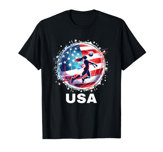 Volleyball USA Women Volleyball TShirt USA Team Volleyball T-Shirt